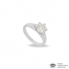 White Gold Round Brilliant Cut Diamond Ring 1.58ct J/VS2